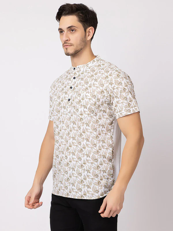 Men's Floral Half Kurta - Image 5