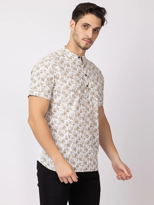 Men's Floral Half Kurta - Image 6