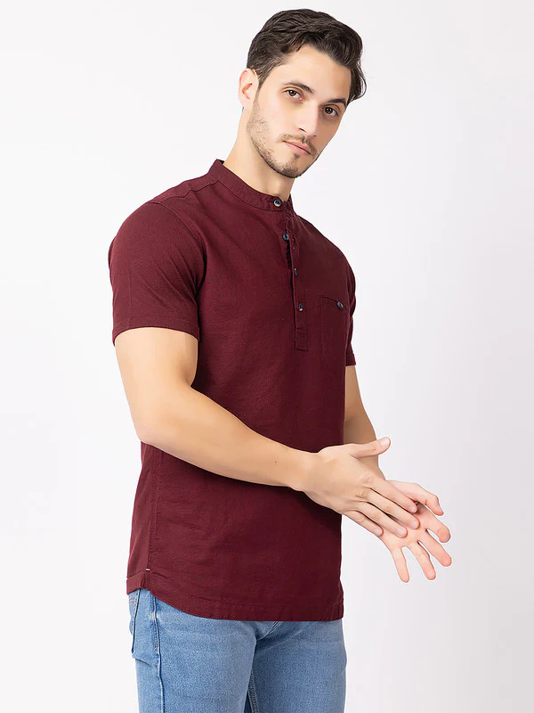 Men's Cotton Solid Kurta - Image 3