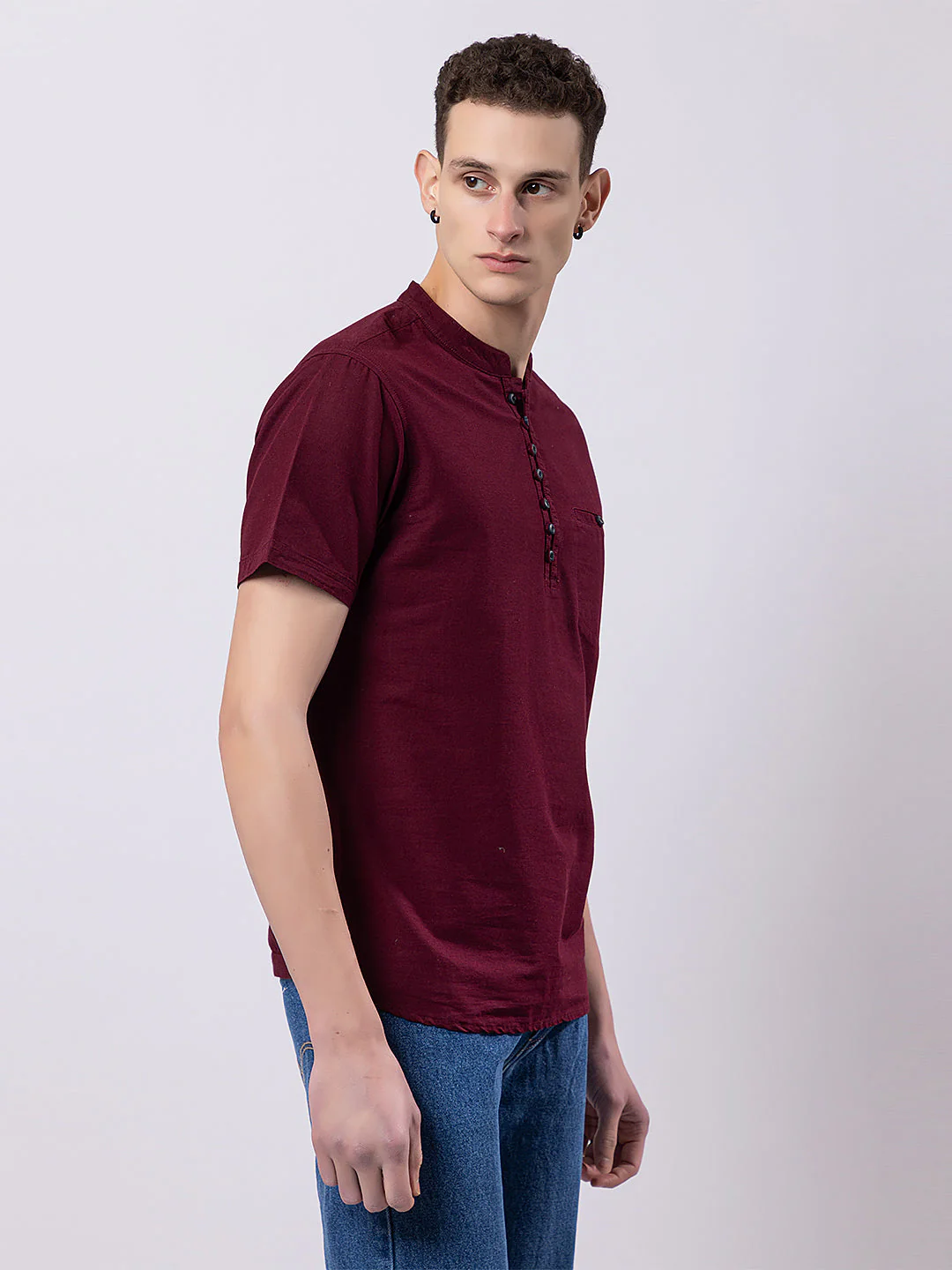 Dark Coloured Knitted Kurta - Image 10