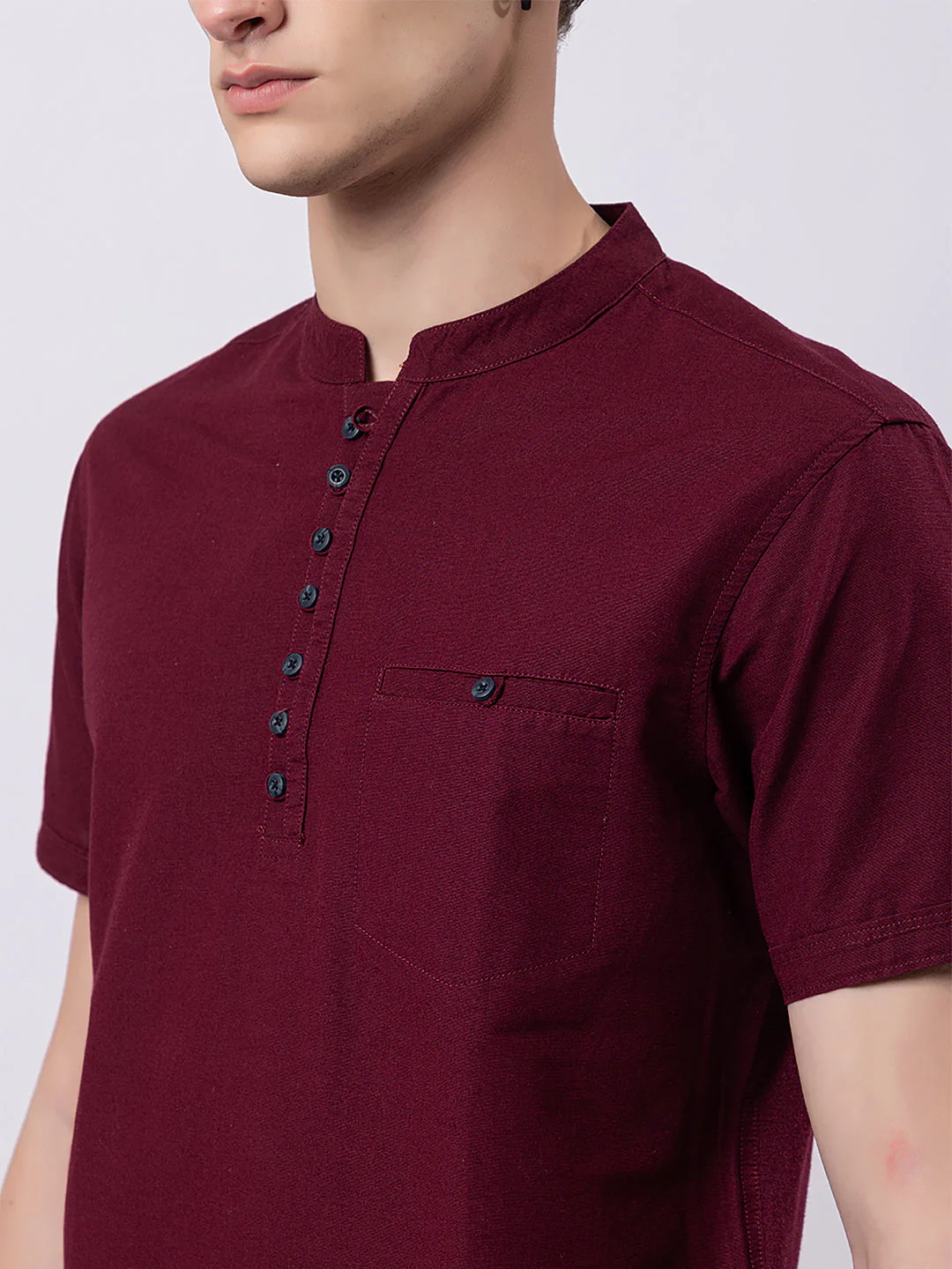Dark Coloured Knitted Kurta - Image 12