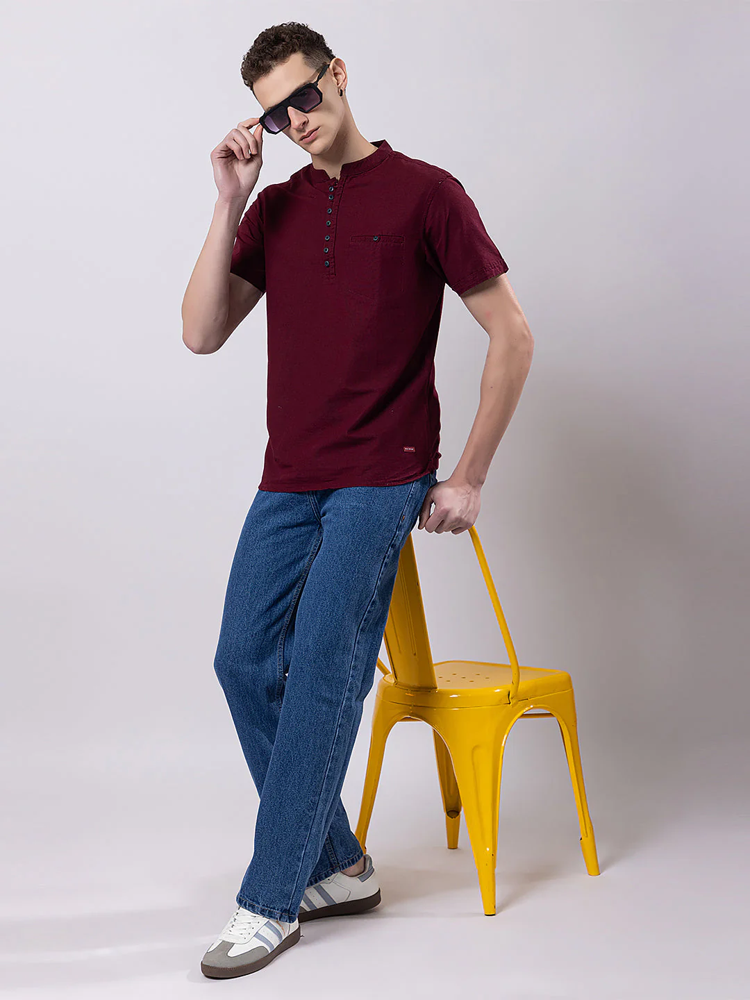 Dark Coloured Knitted Kurta - Image 13