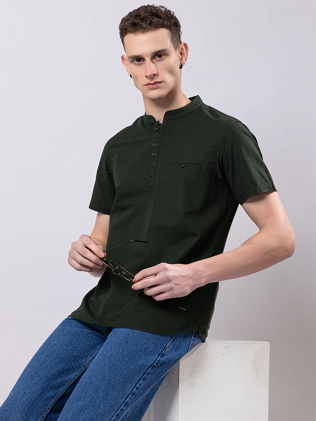 Dark Coloured Knitted Kurta - Image 20