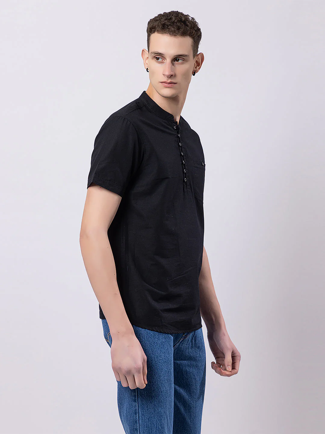 Dark Coloured Knitted Kurta - Image 3