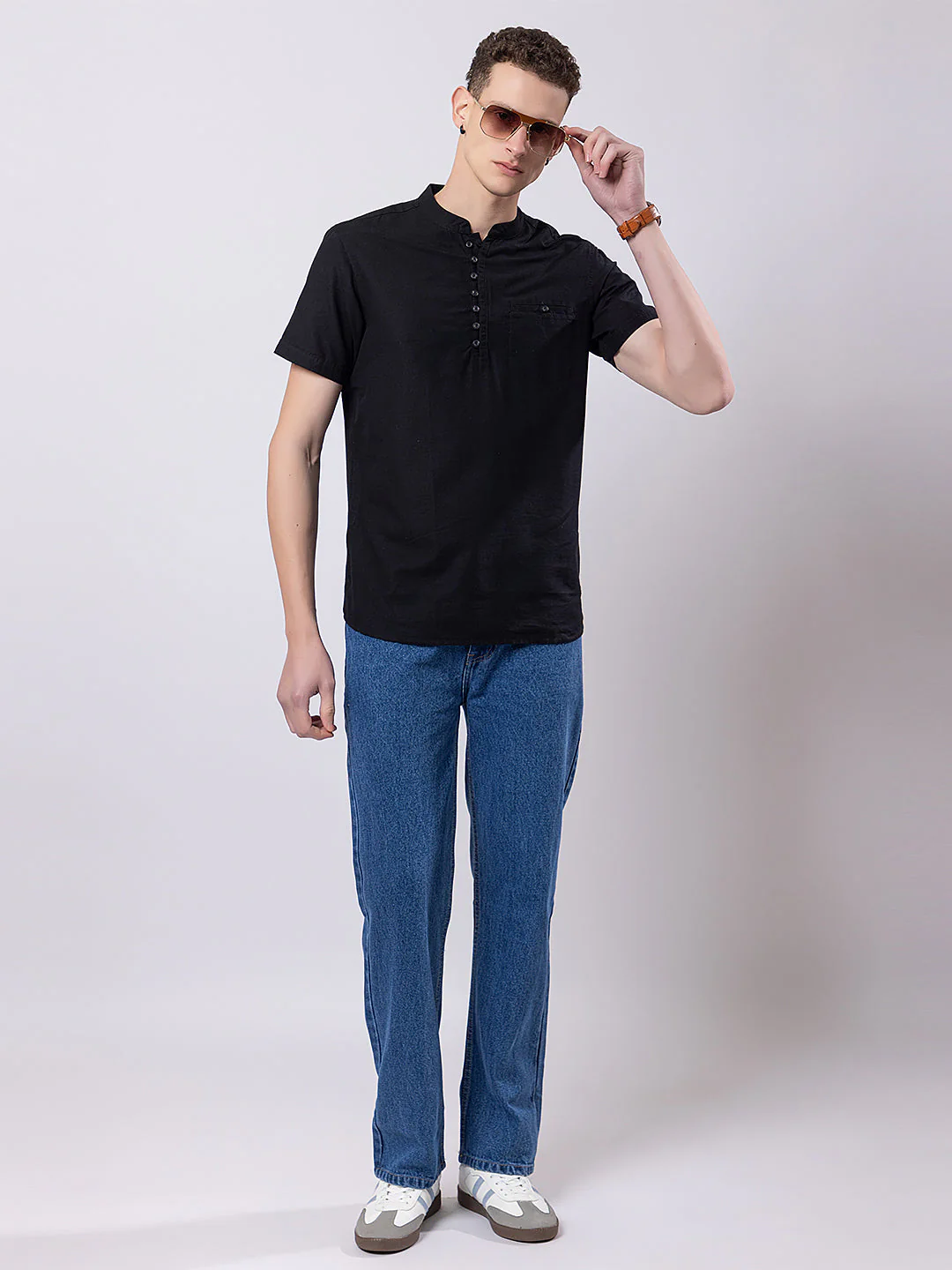 Dark Coloured Knitted Kurta - Image 6