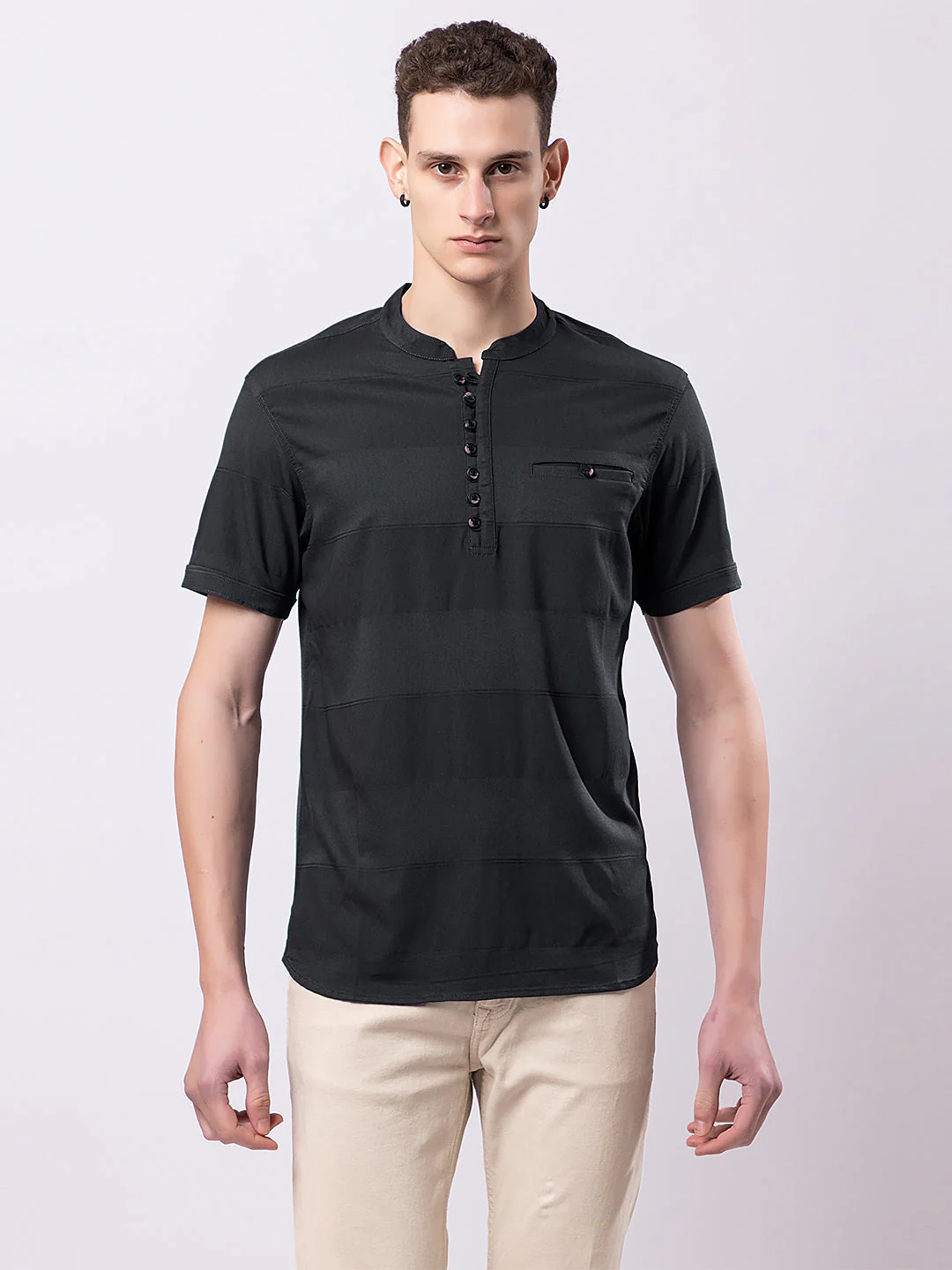 Horizontal Striped Knitted Kurta - Image 7