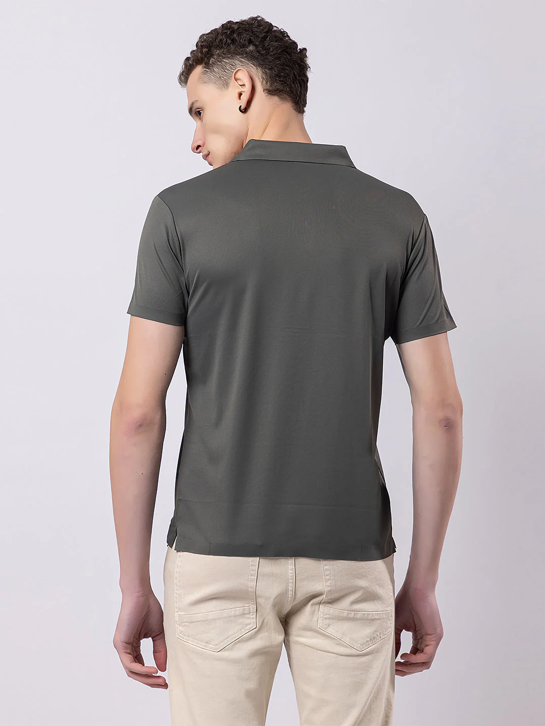 Men's Criss-cross Print Polo - Image 2