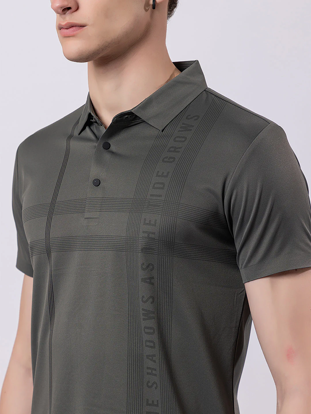 Men's Criss-cross Print Polo - Image 6