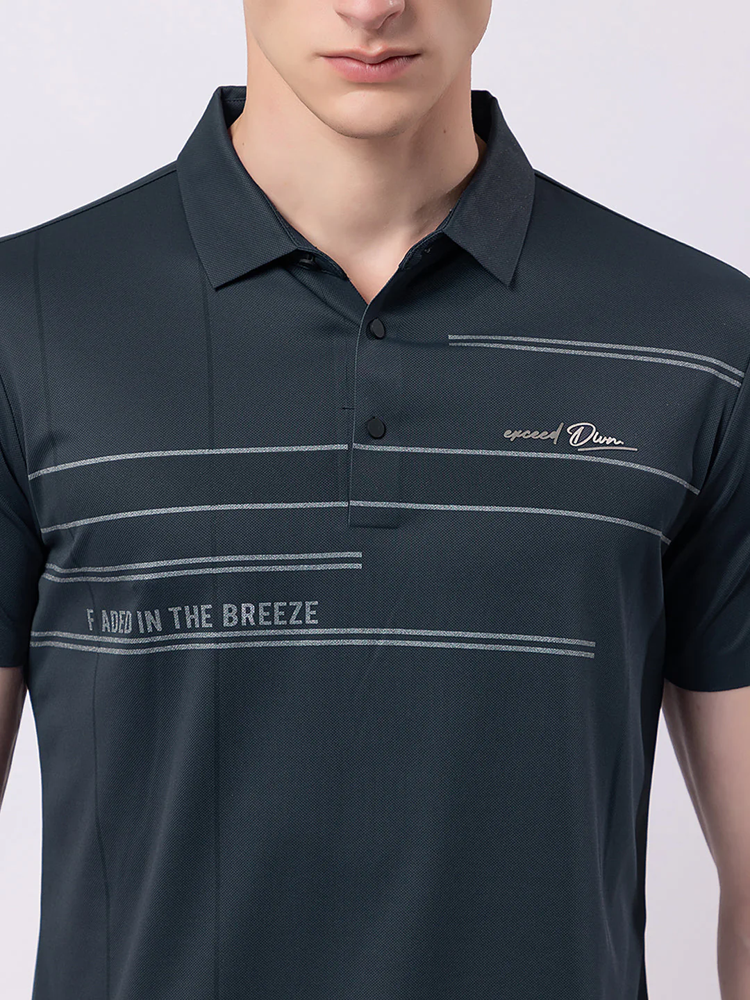 Men's Striped Polo T-shirt - Image 6