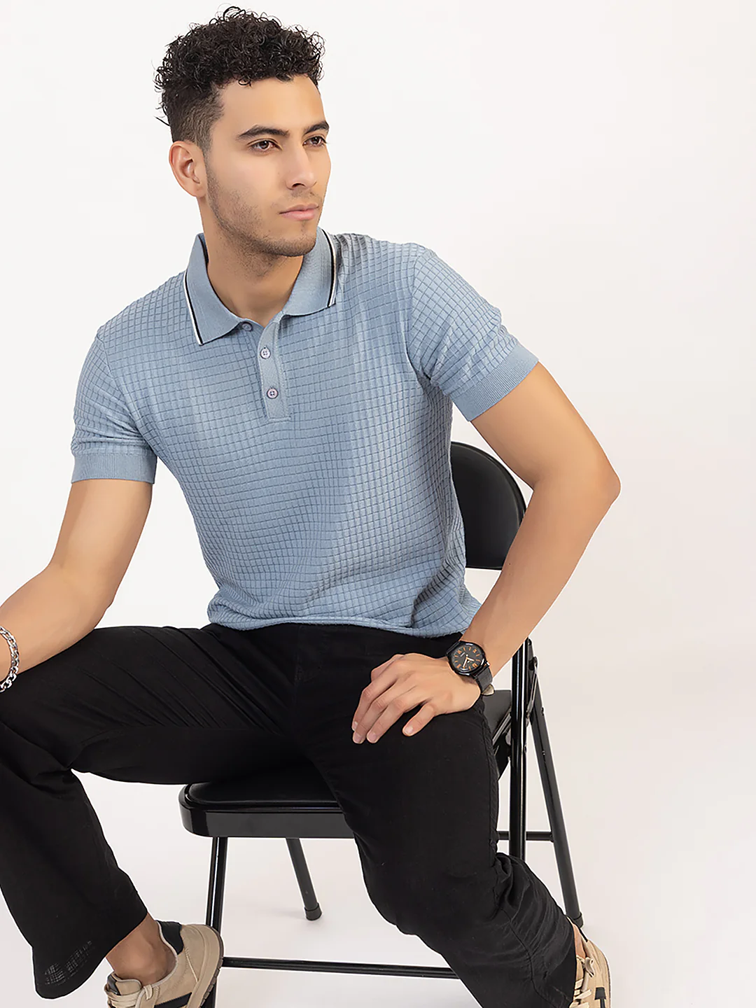 Men’s Fine Knit Basic T-Shirt - Image 8