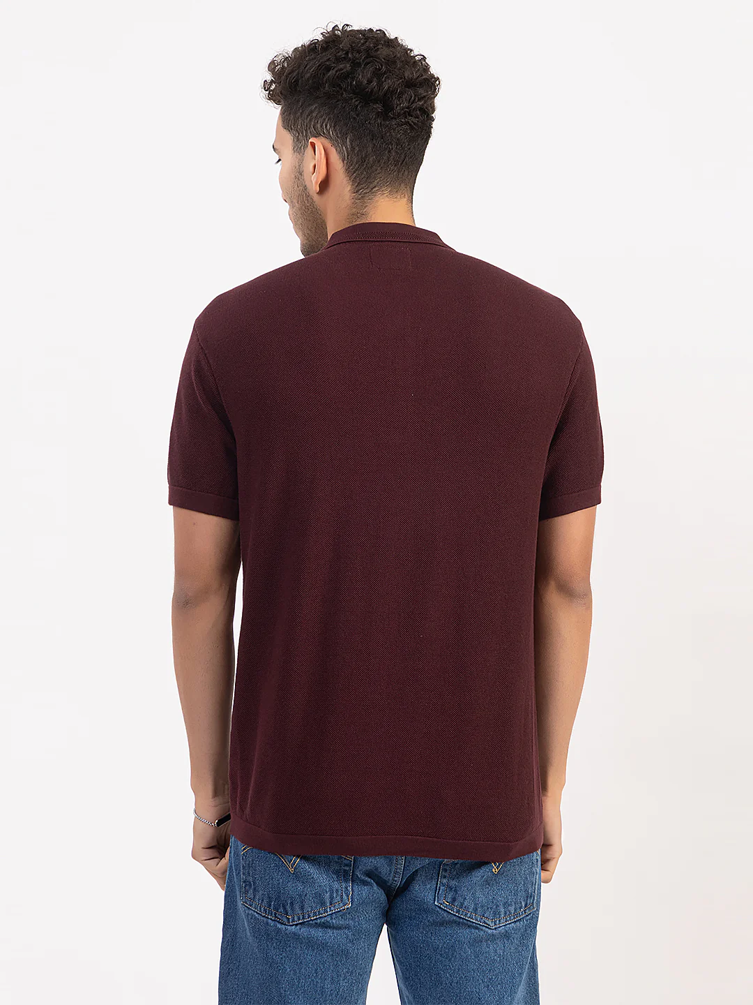 Men’s Fine Knit Casual T-Shirt - Image 2