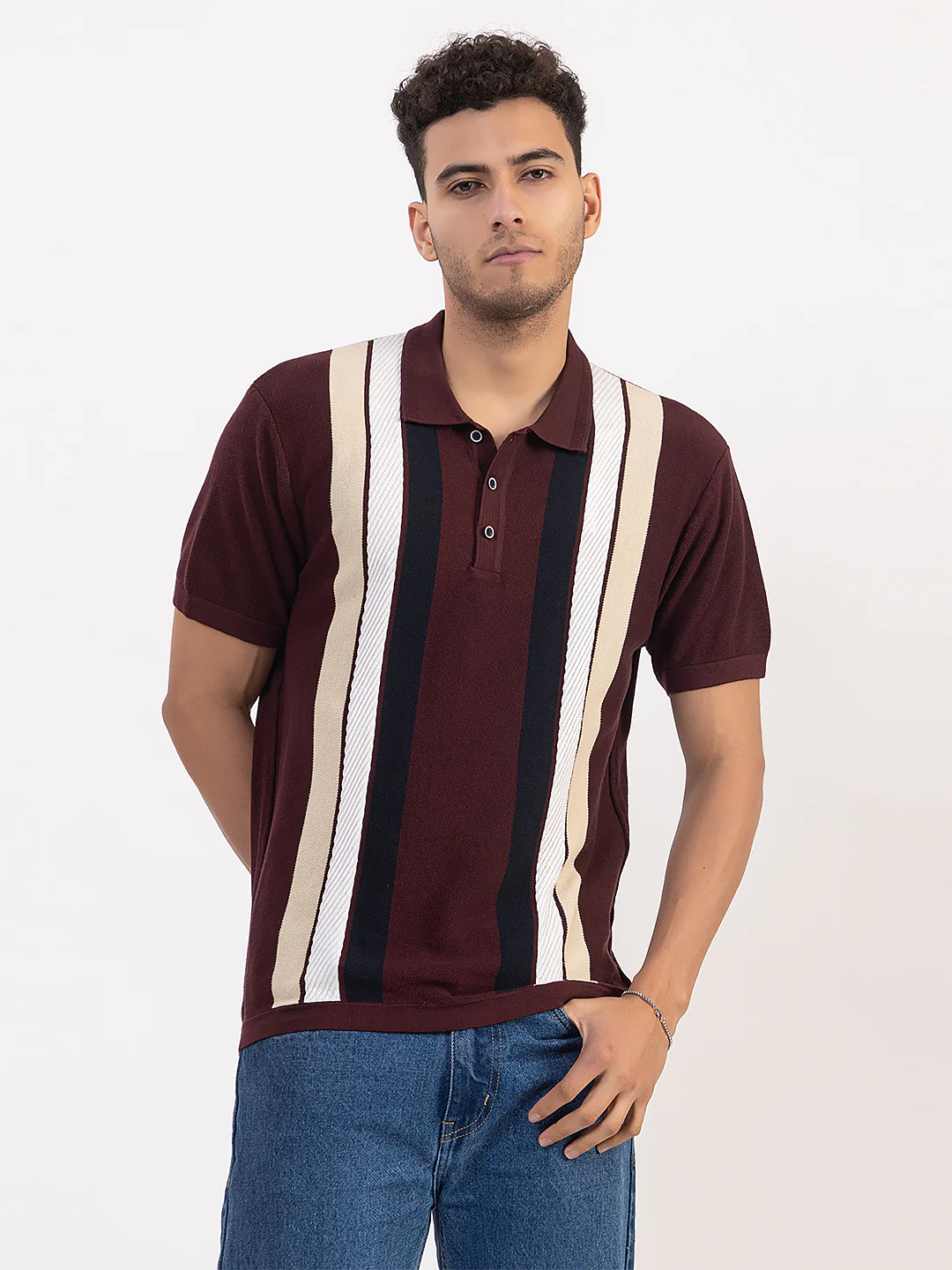 Men’s Fine Knit Casual T-Shirt - Image 3