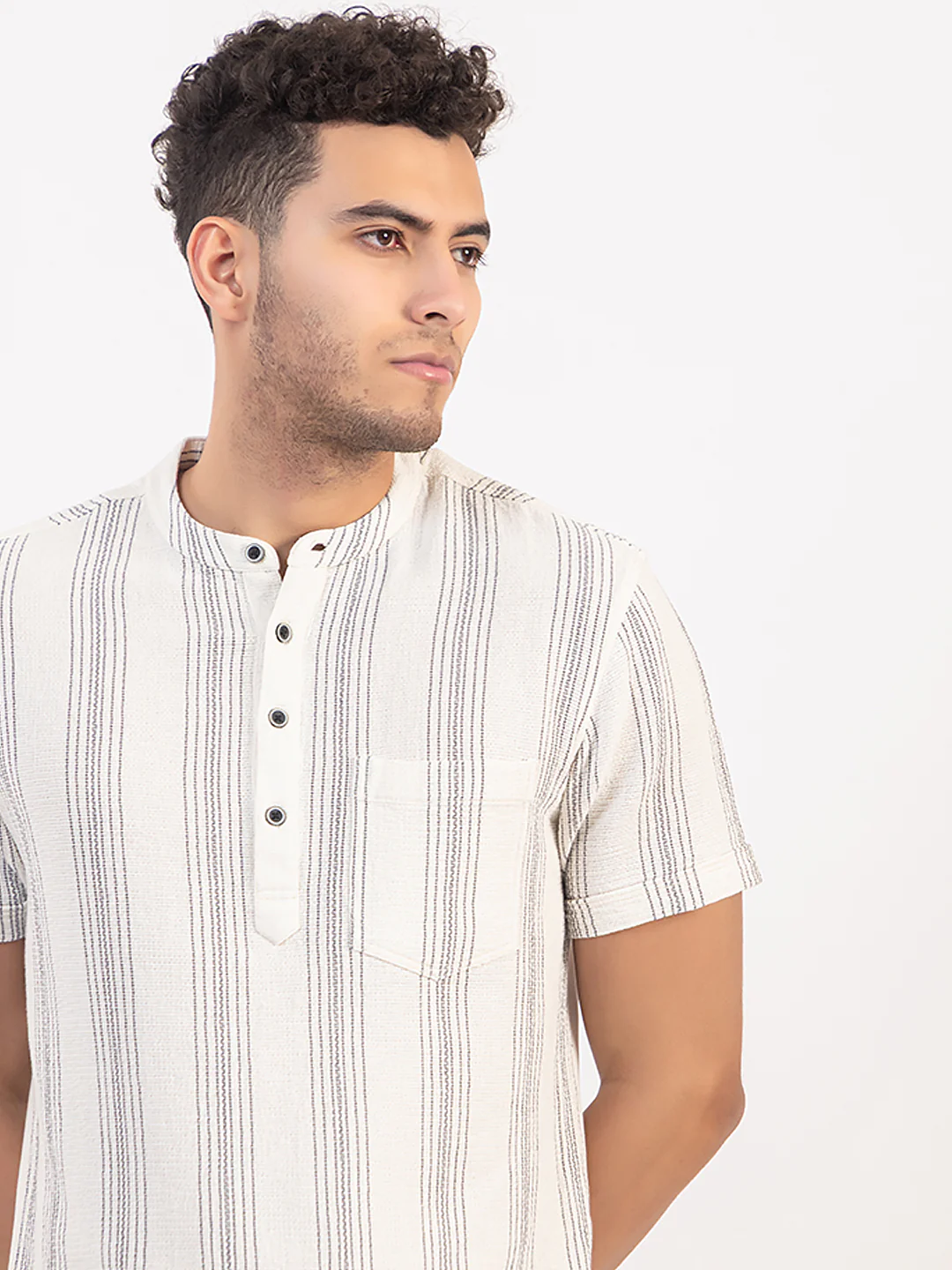 Trend Fit Short Kurta - Image 5