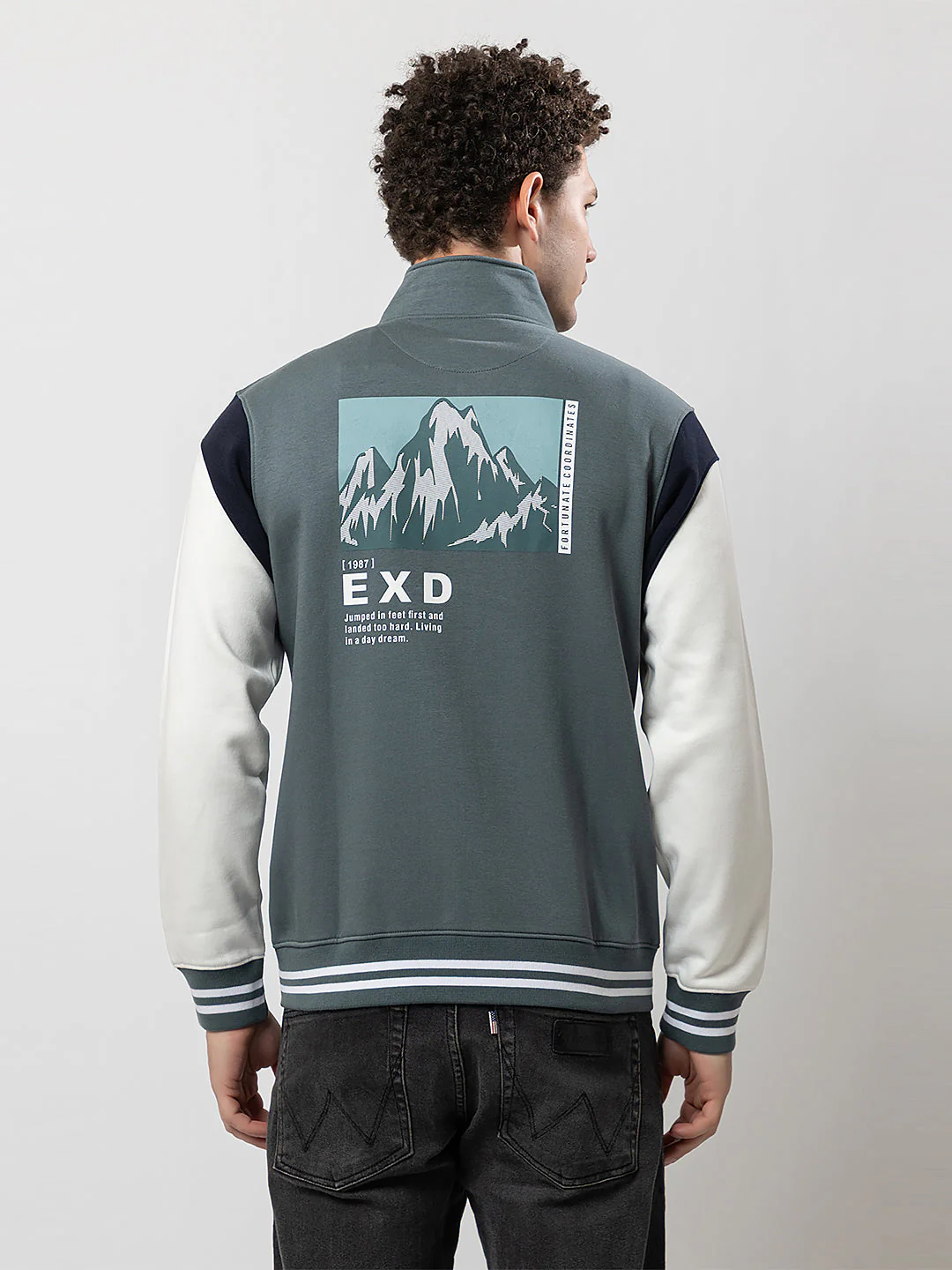 Men's High-Neck Zipper Sweatshirt - Image 4