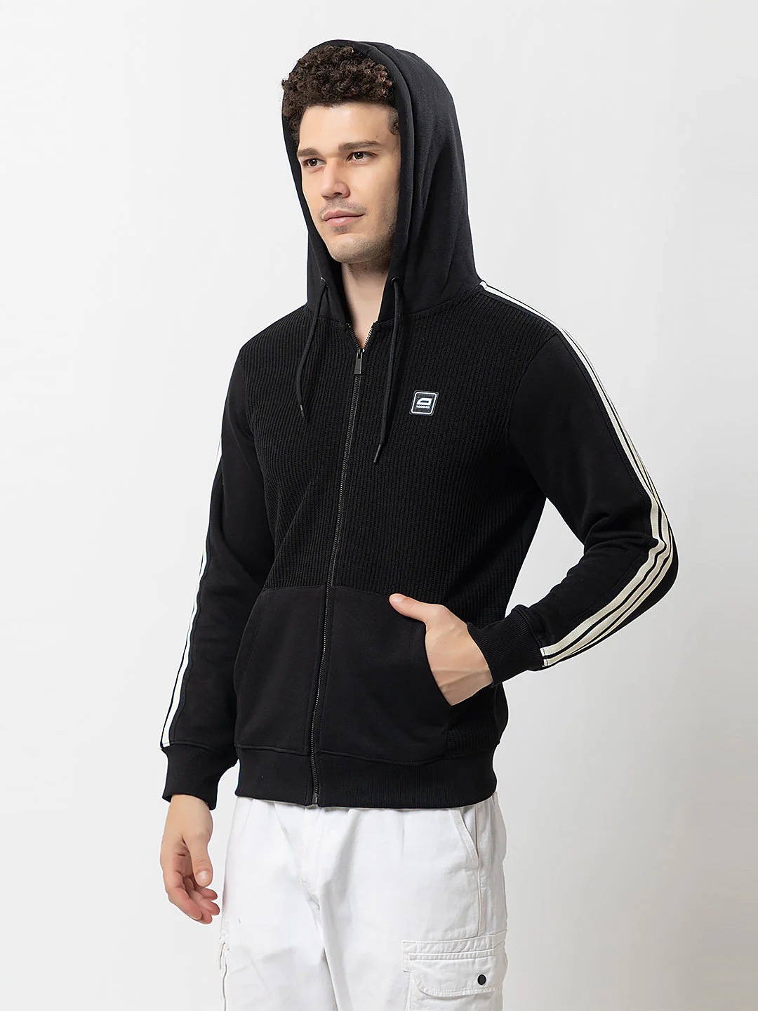 Men's Hooded Zipper Sweatshirt - Image 6