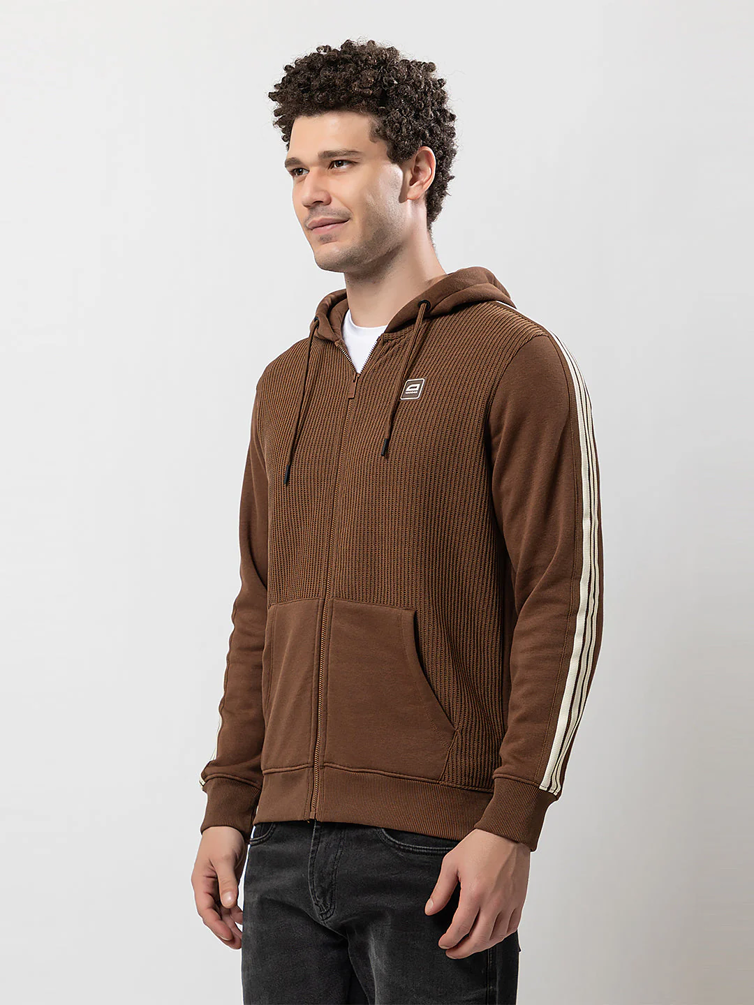 Men's Hooded Zipper Sweatshirt - Image 3