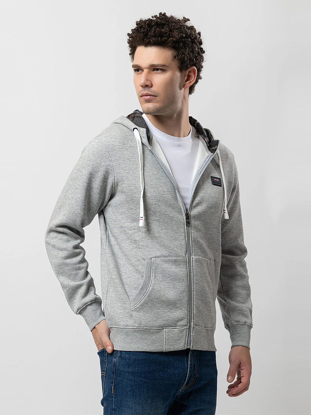 Men's Hooded Zipper Sweatshirt - Image 2