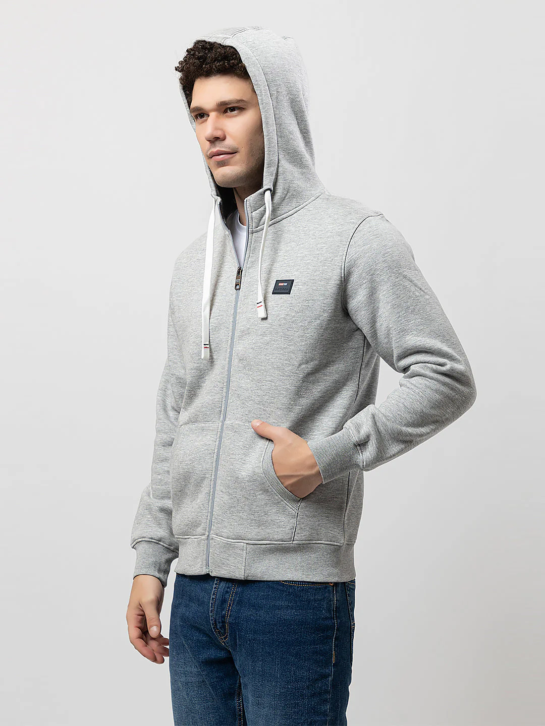 Men's Hooded Zipper Sweatshirt - Image 3