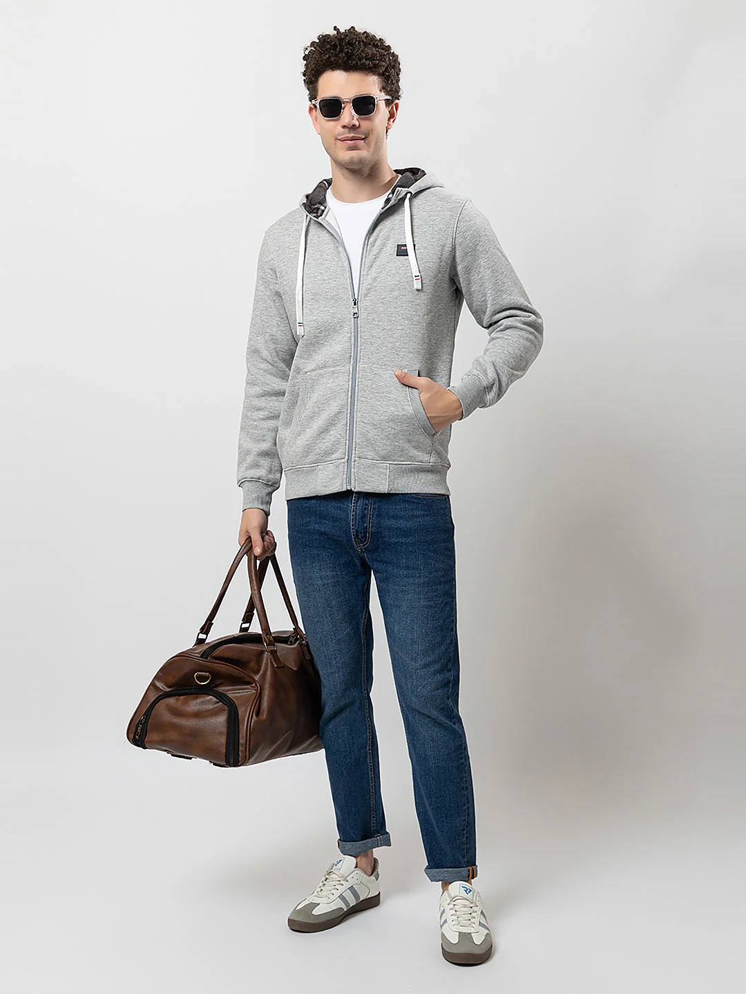 Men's Hooded Zipper Sweatshirt - Image 7