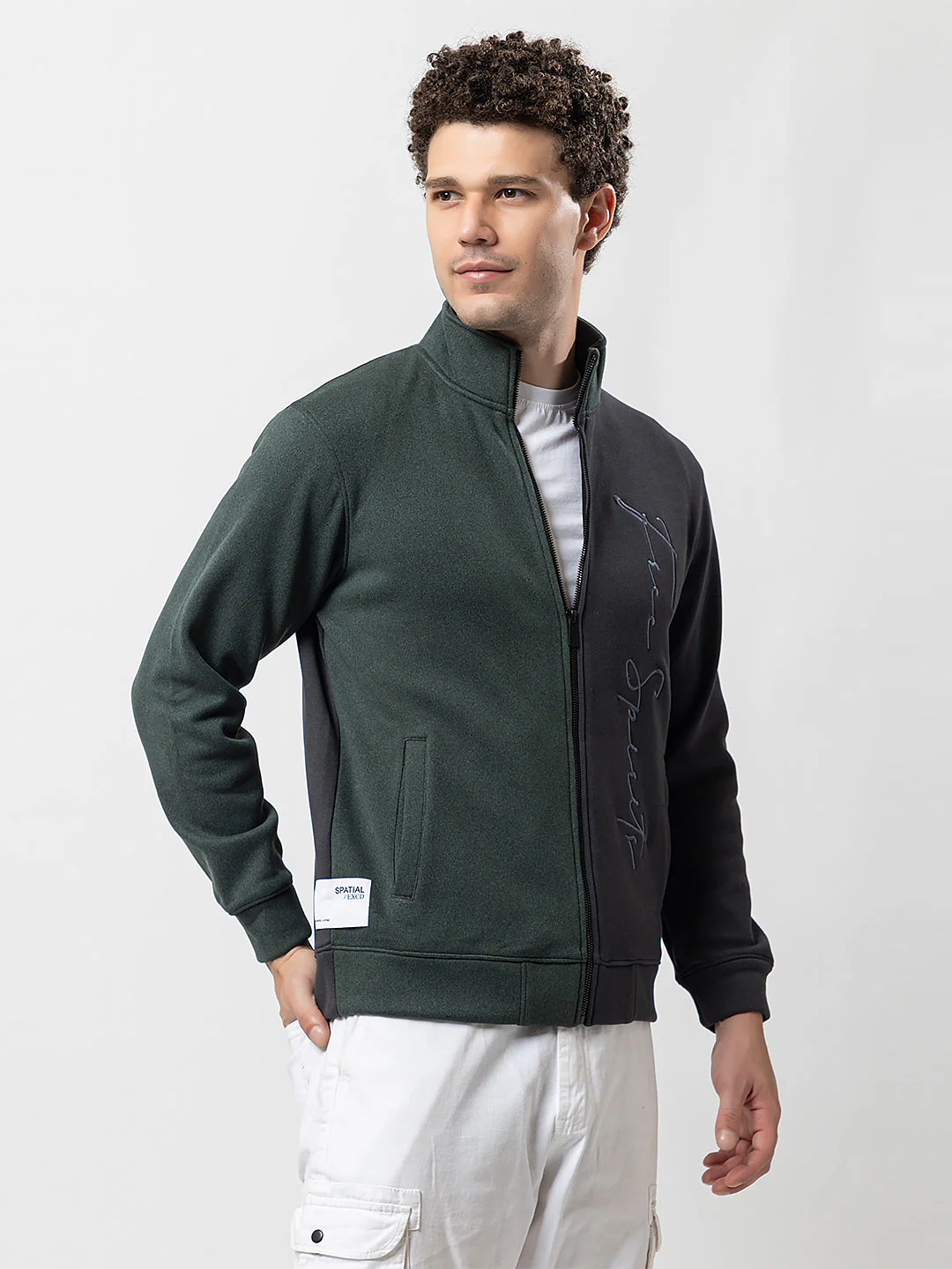 Men's Hooded Zipper Sweatshirt - Image 3