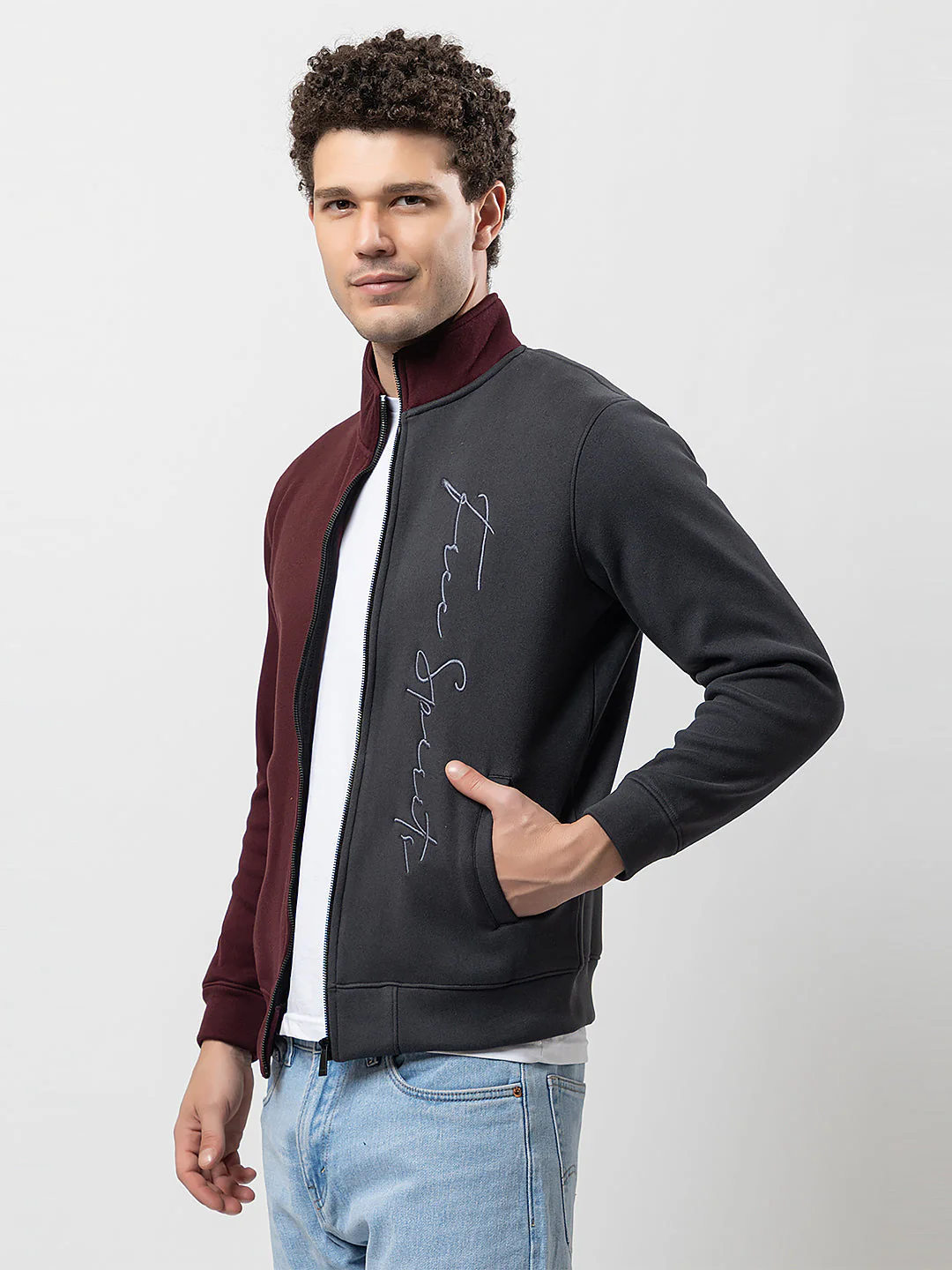 Men's Hooded Zipper Sweatshirt - Image 3