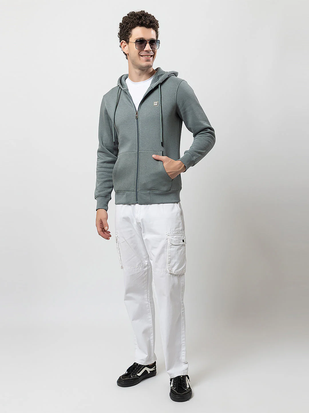 Men's Hooded Zipper Sweatshirt - Image 7