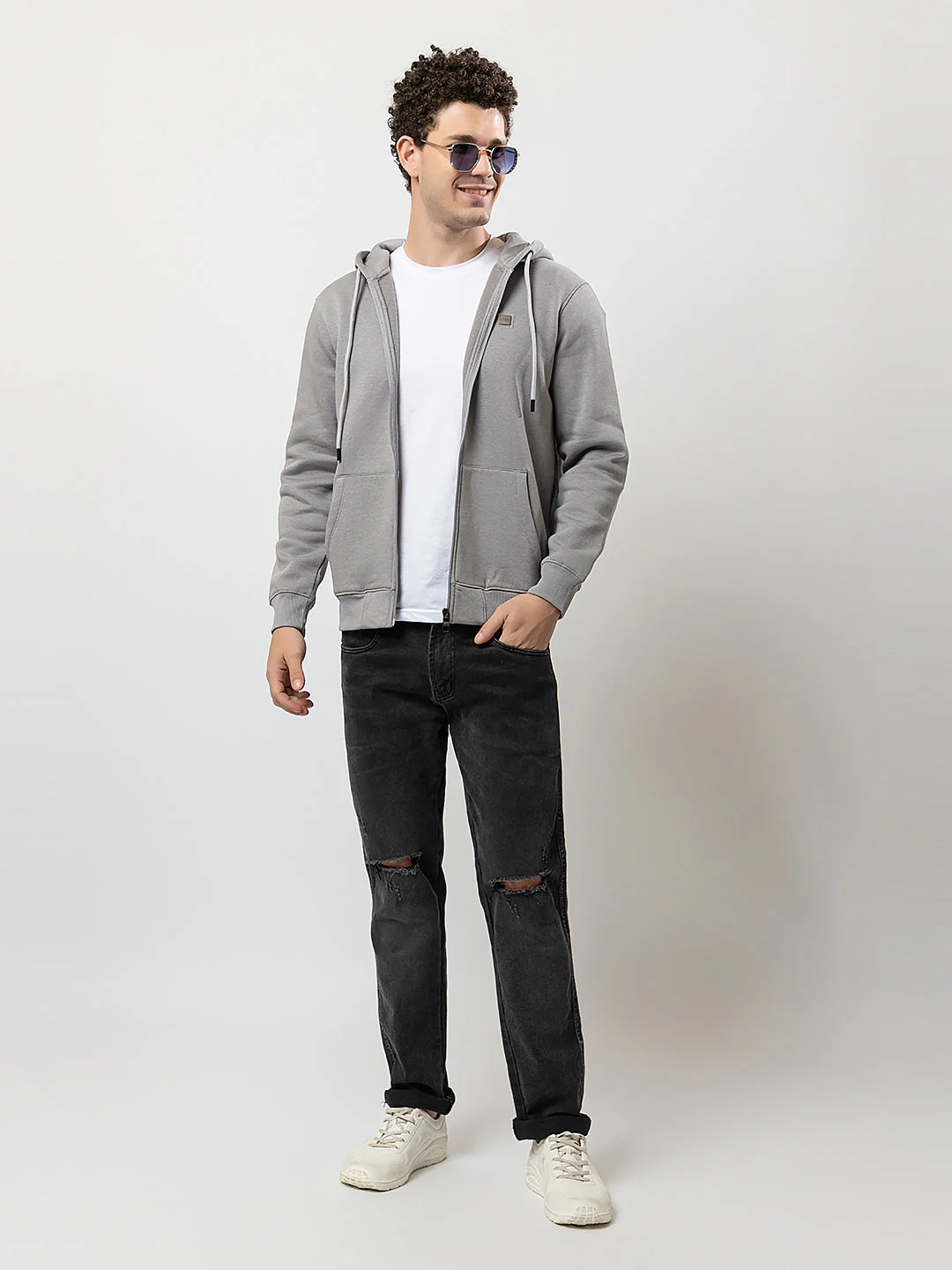 Men's Hooded Zipper Sweatshirt - Image 7