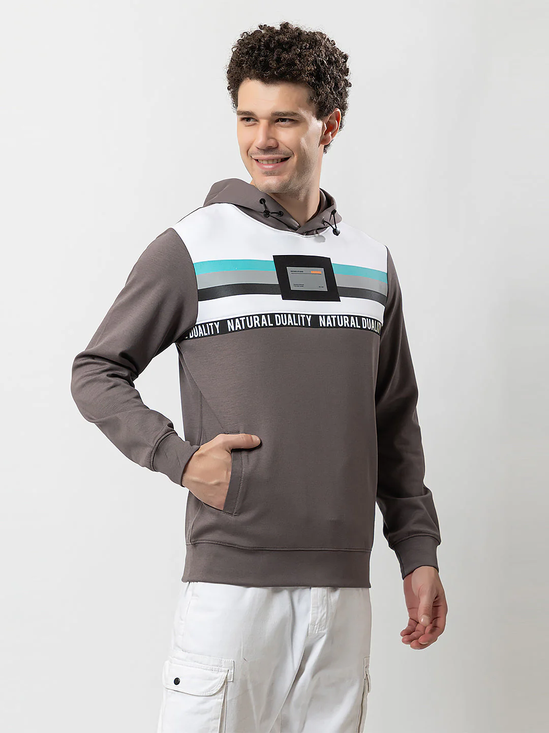 Men's Multicolour Hoodie Sweatshirt - Image 2