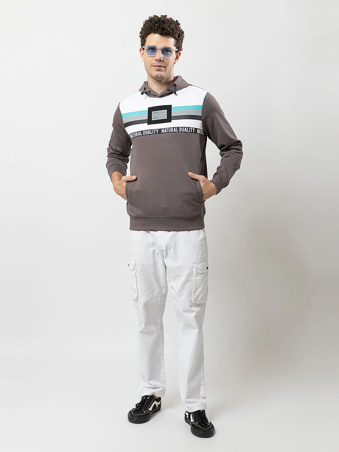 Men's Multicolour Hoodie Sweatshirt - Image 6