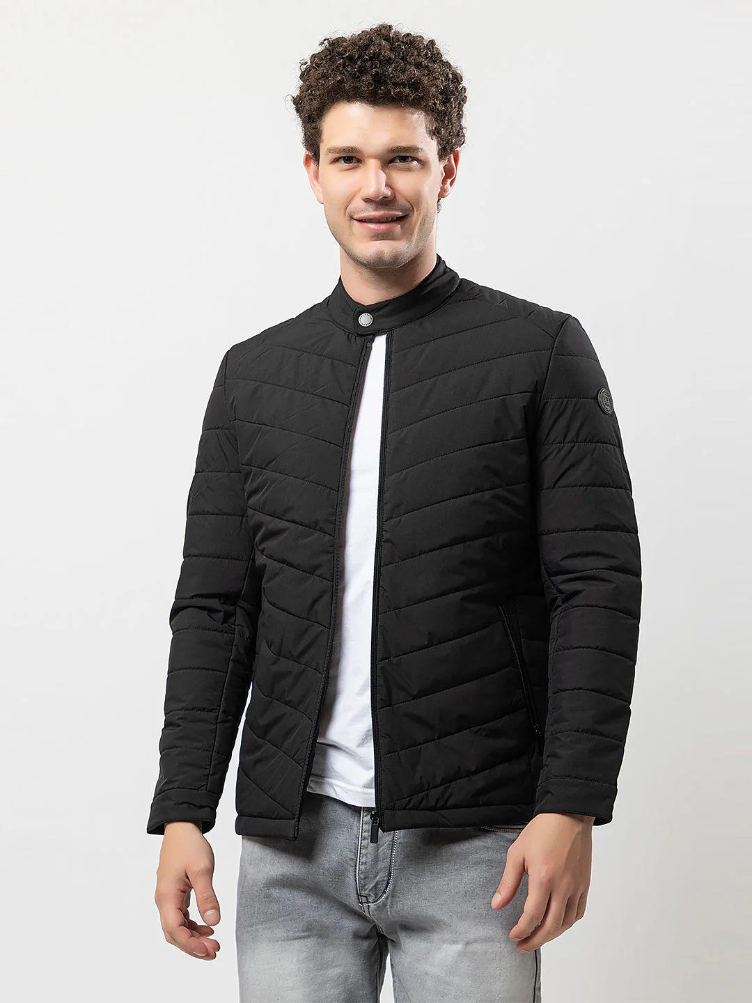 Men's Quilted Biker Jacket