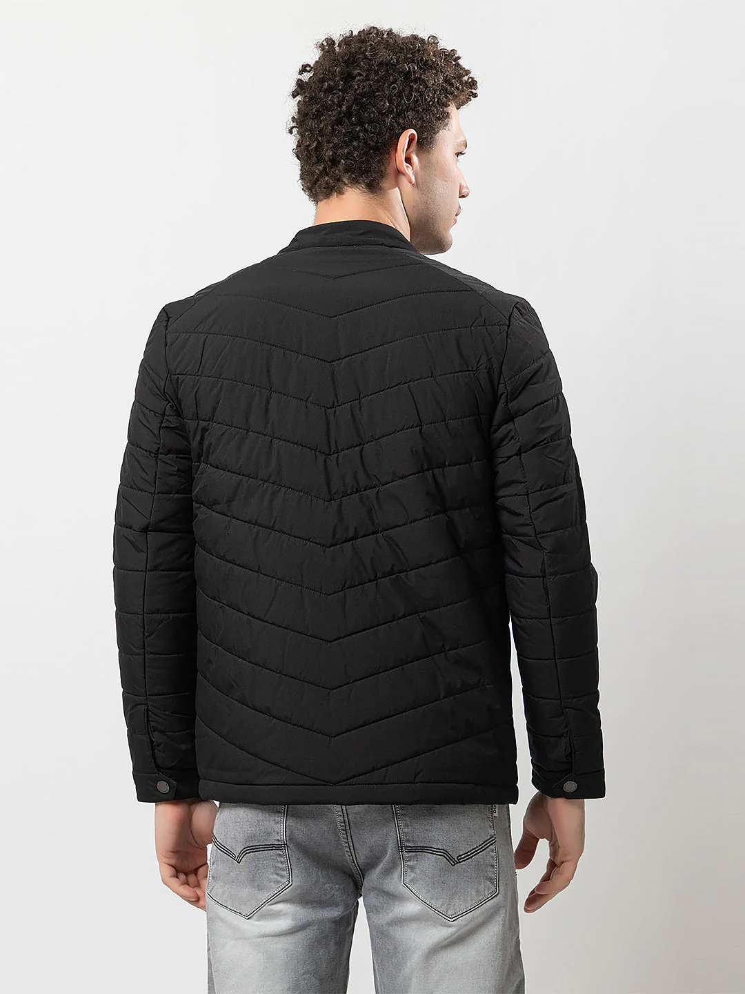 Men's Quilted Biker Jacket - Image 4