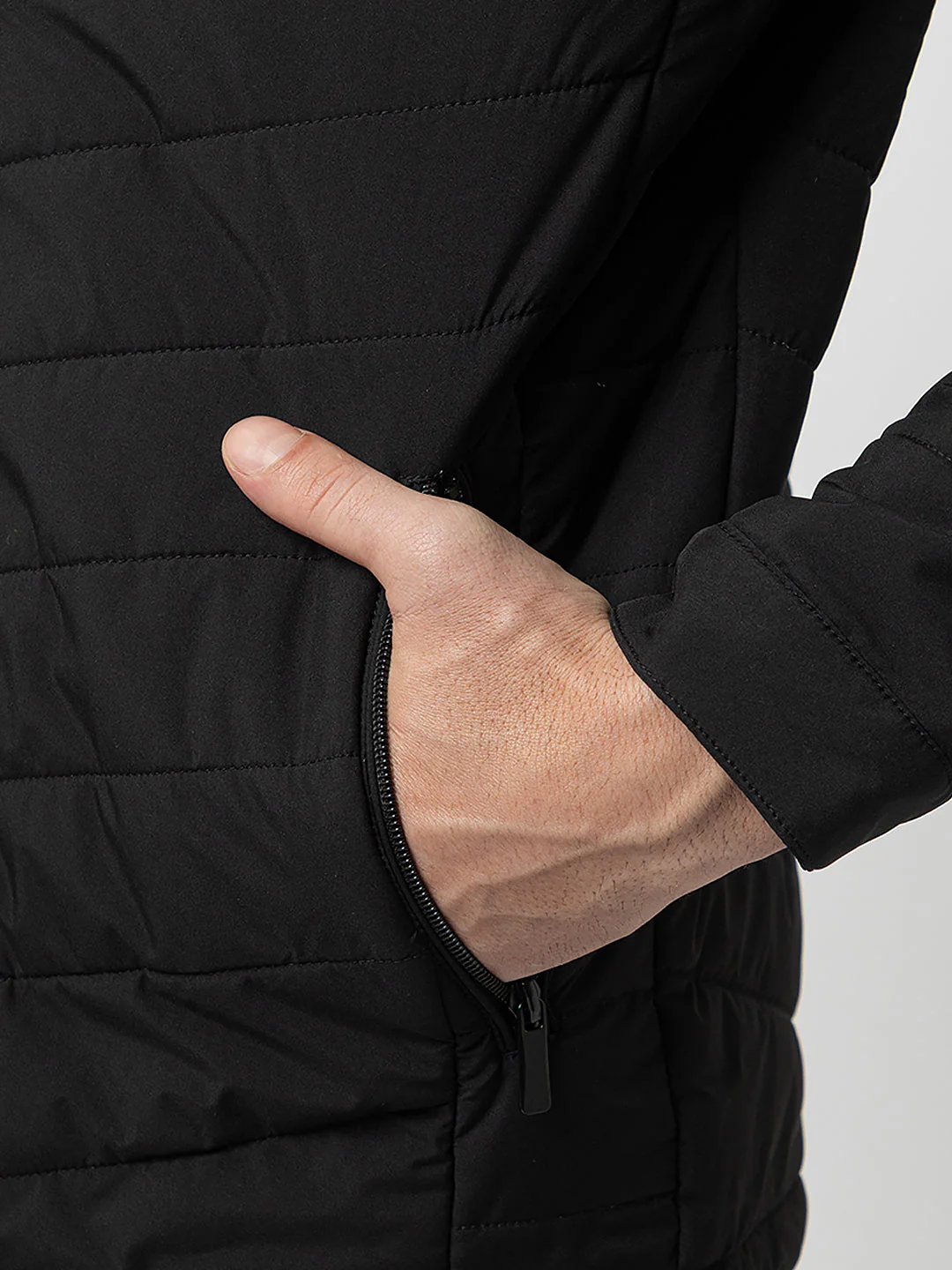 Men's Quilted Biker Jacket - Image 5
