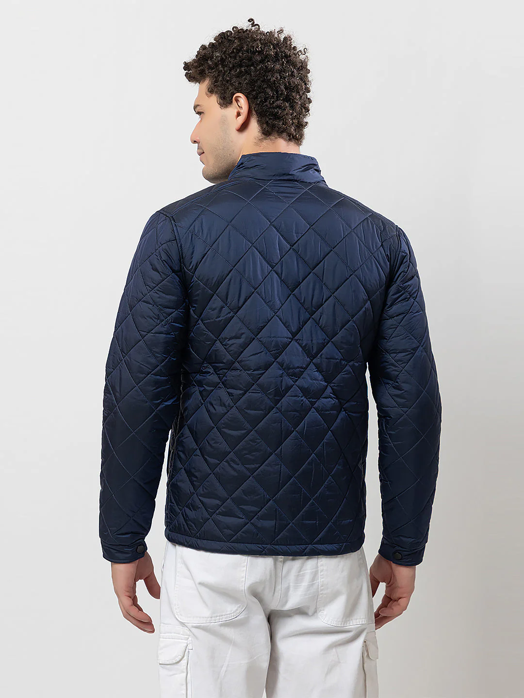 Men's Quilted Biker Jacket - Image 4