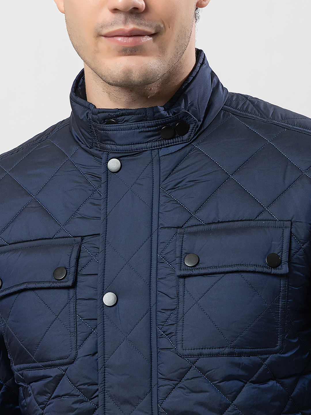 Men's Quilted Biker Jacket - Image 6