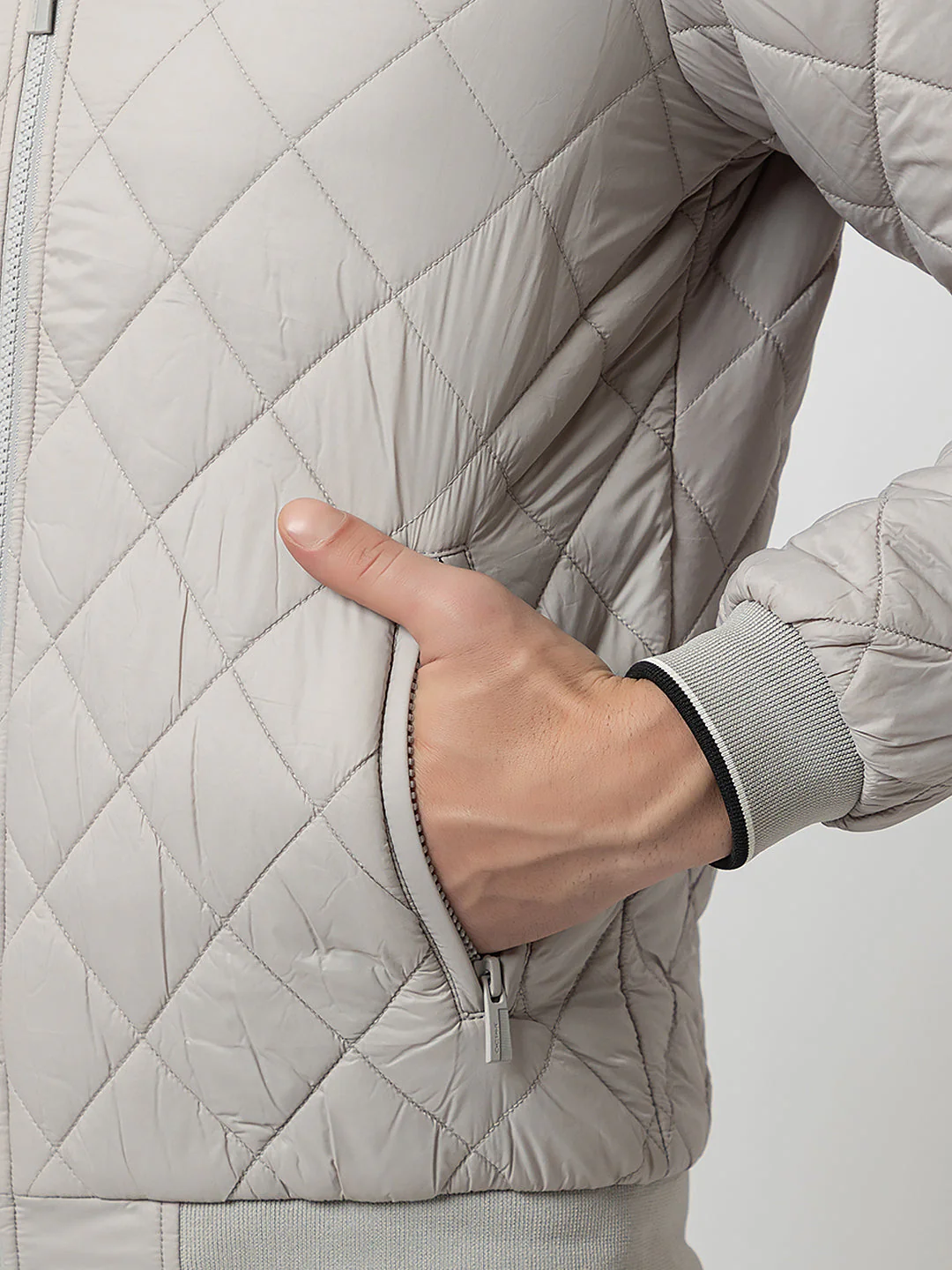 Men's Quilted Zipper Jacket - Image 5