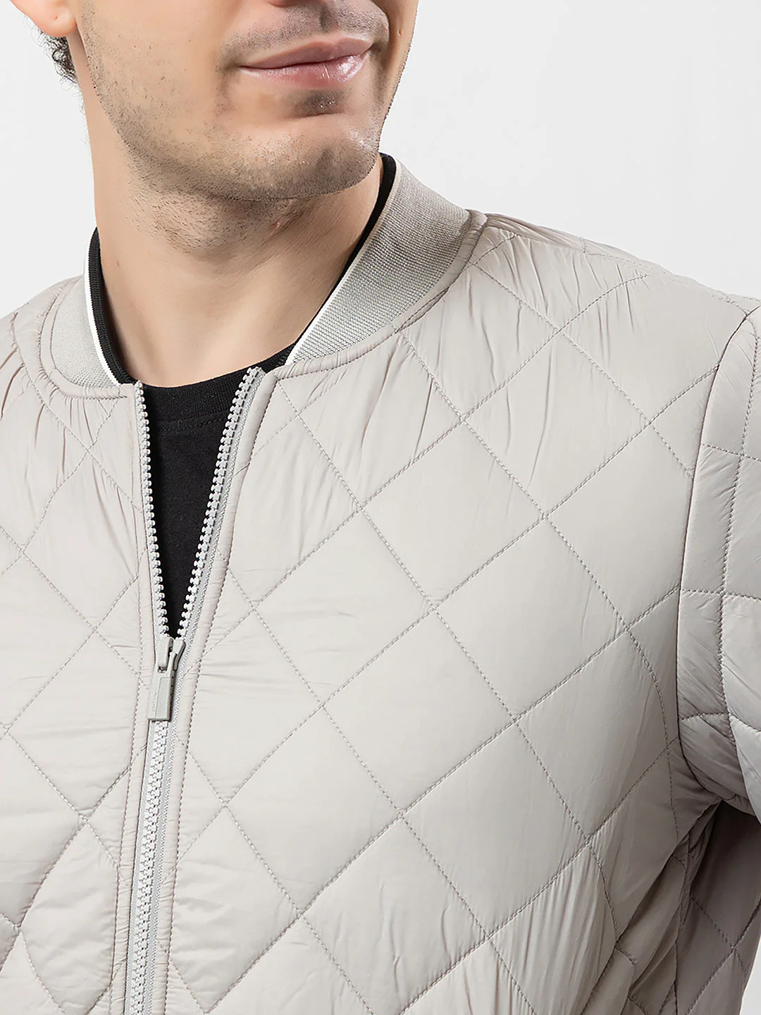Men's Quilted Zipper Jacket - Image 6