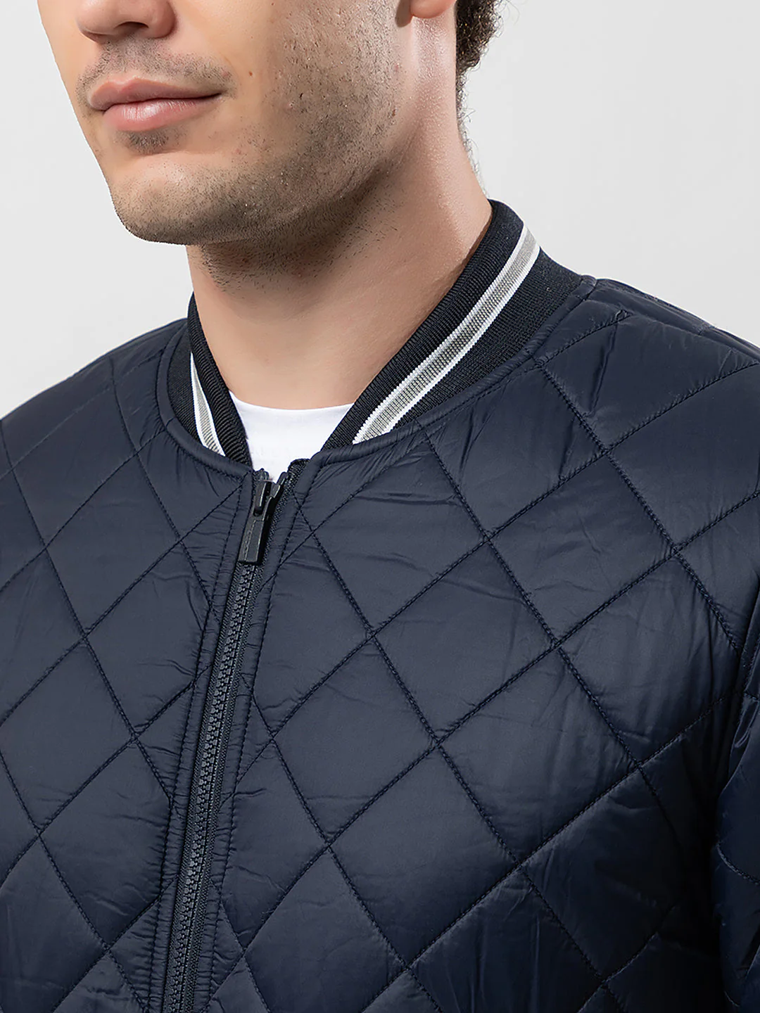 Men's Quilted Zipper Jacket - Image 5