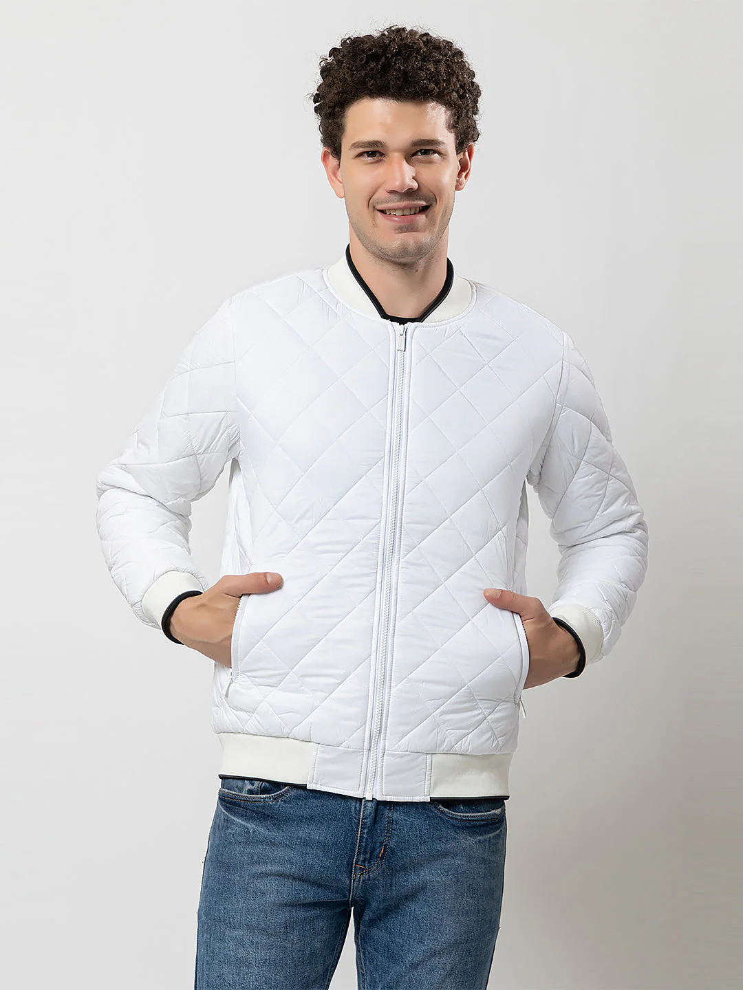 Men's Quilted Zipper Jacket