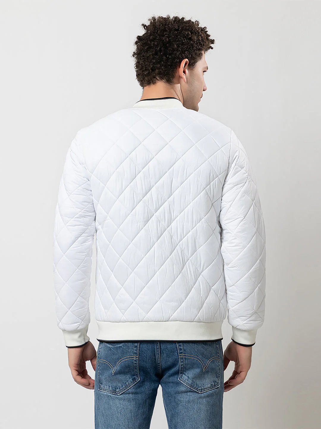 Men's Quilted Zipper Jacket - Image 4