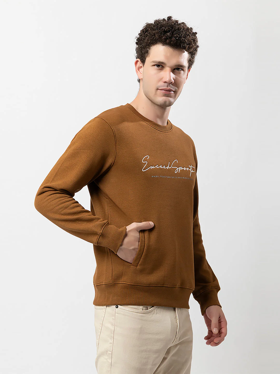 Men's Solid Graphic Sweatshirt - Image 3