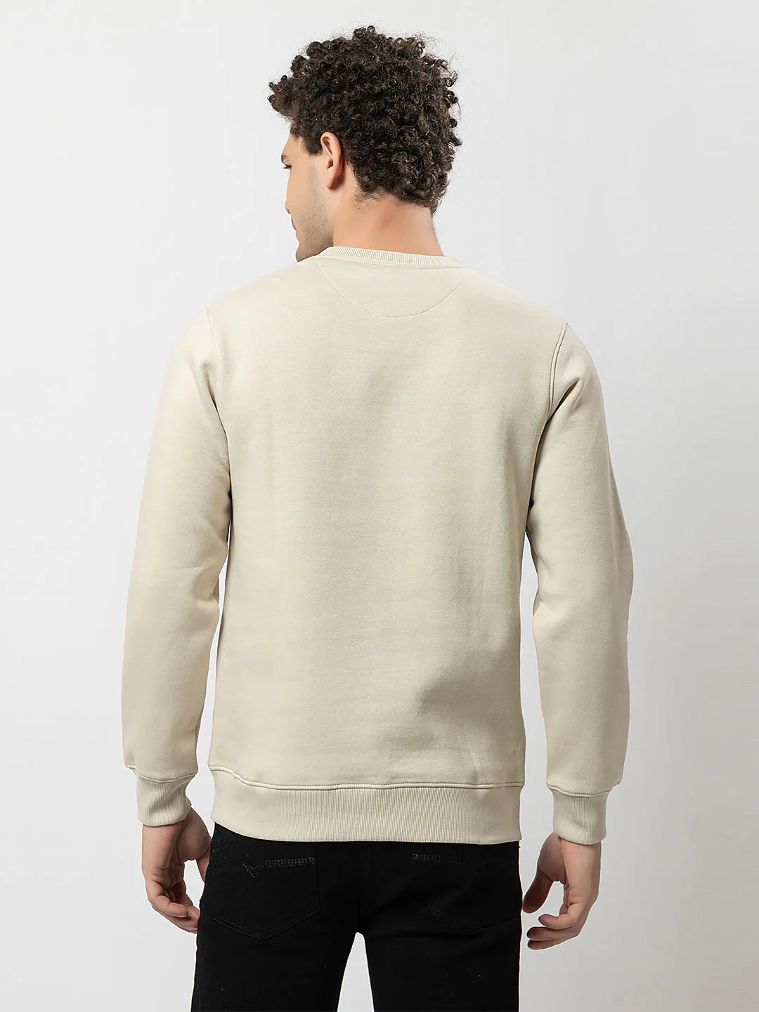 Men's Solid Graphic Sweatshirt - Image 3
