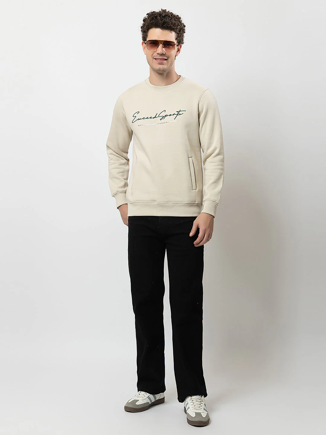 Men's Solid Graphic Sweatshirt - Image 6