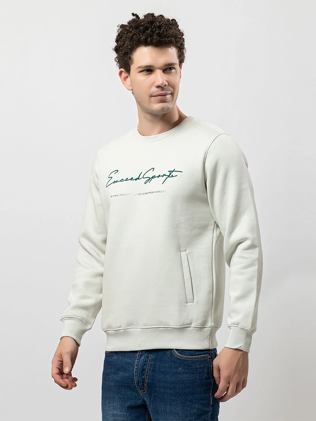 Men's Solid Graphic Sweatshirt - Image 3