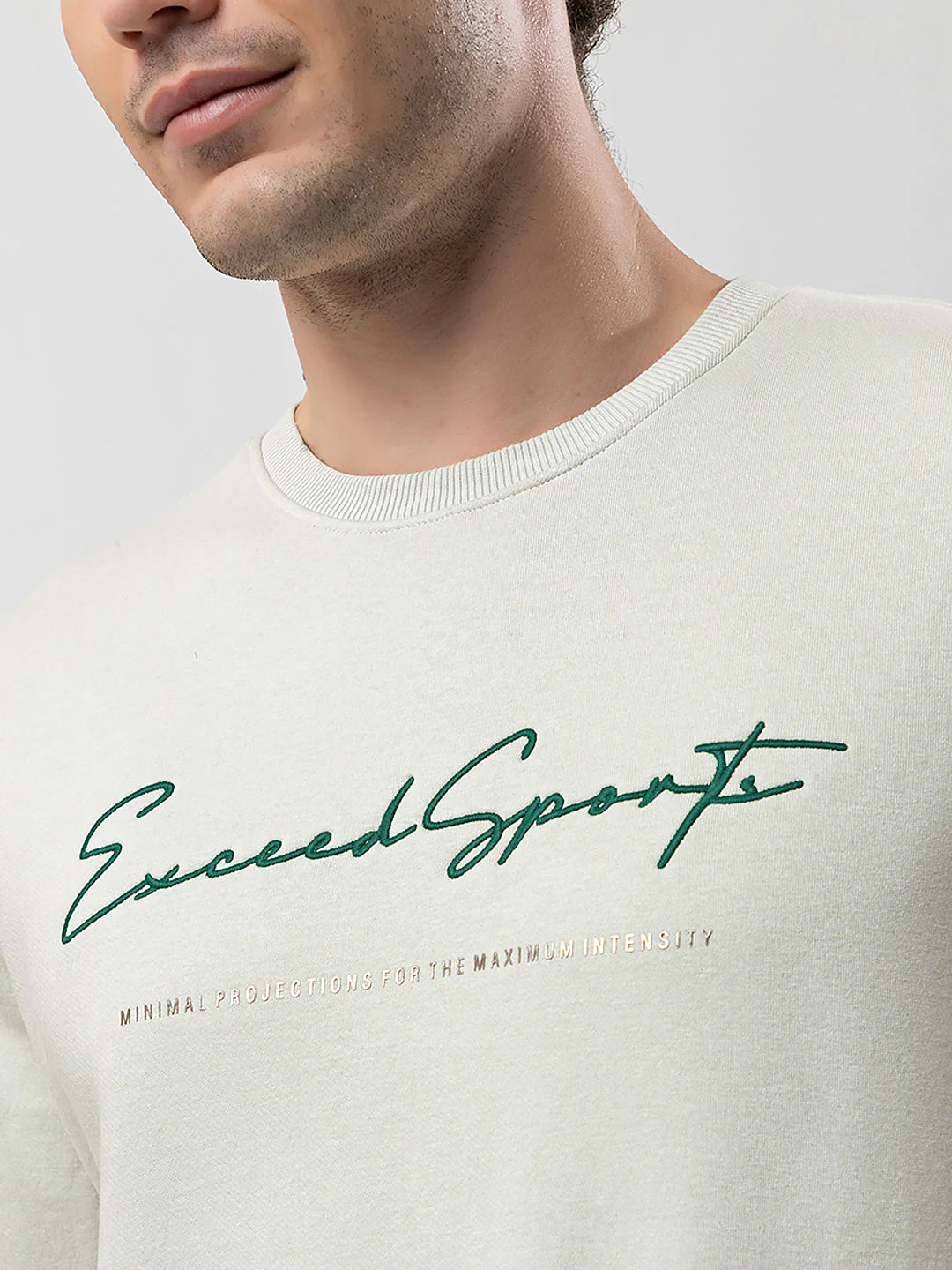 Men's Solid Graphic Sweatshirt - Image 5