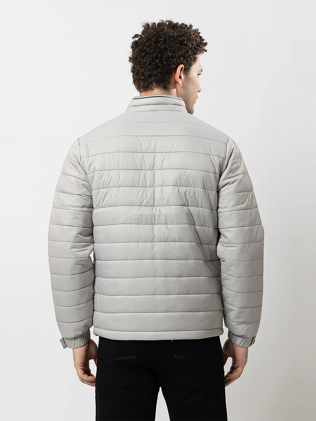 Men's Solid Puffer Jacket - Image 4