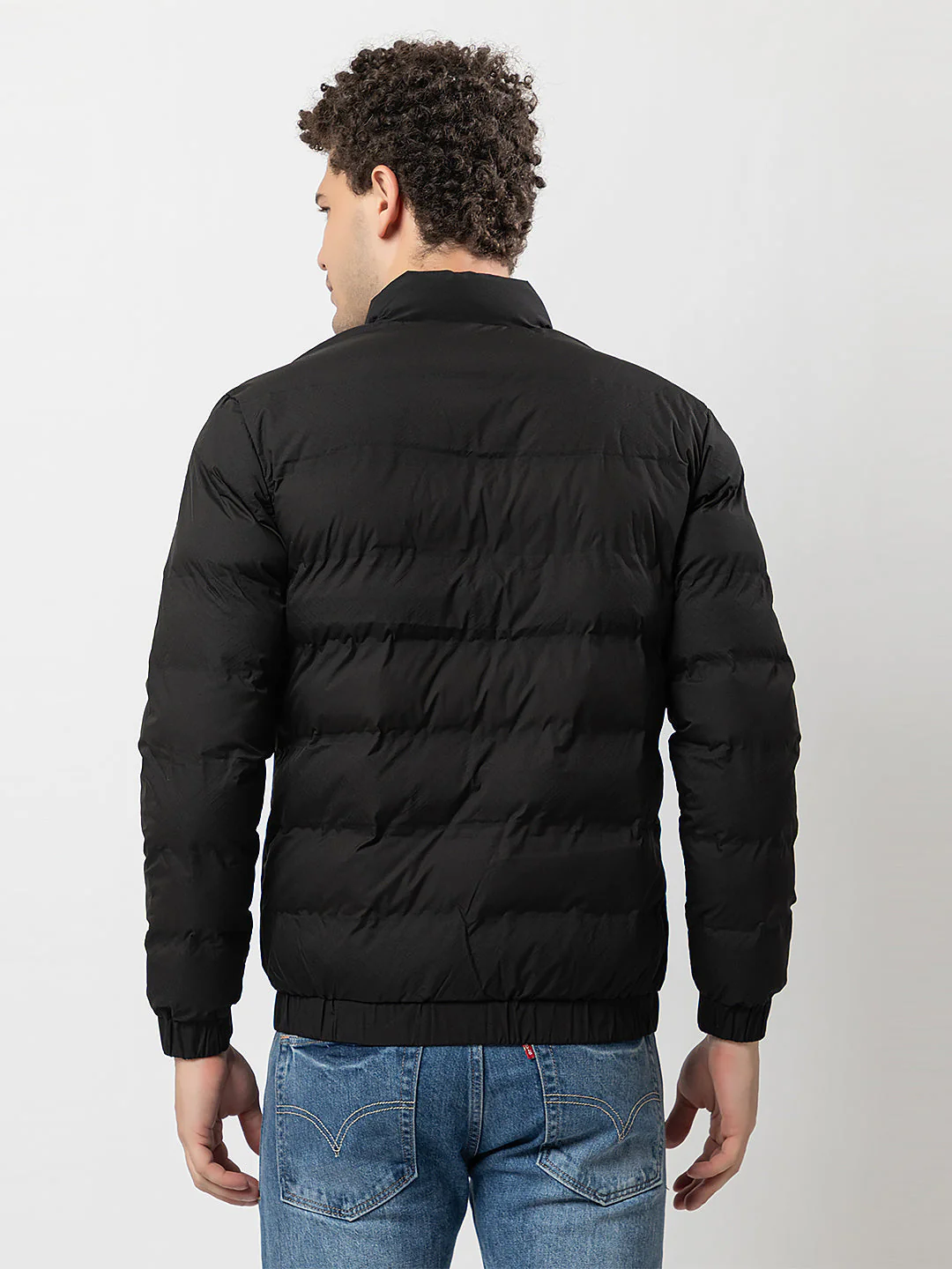 Men's Solid Puffer Jacket - Image 4