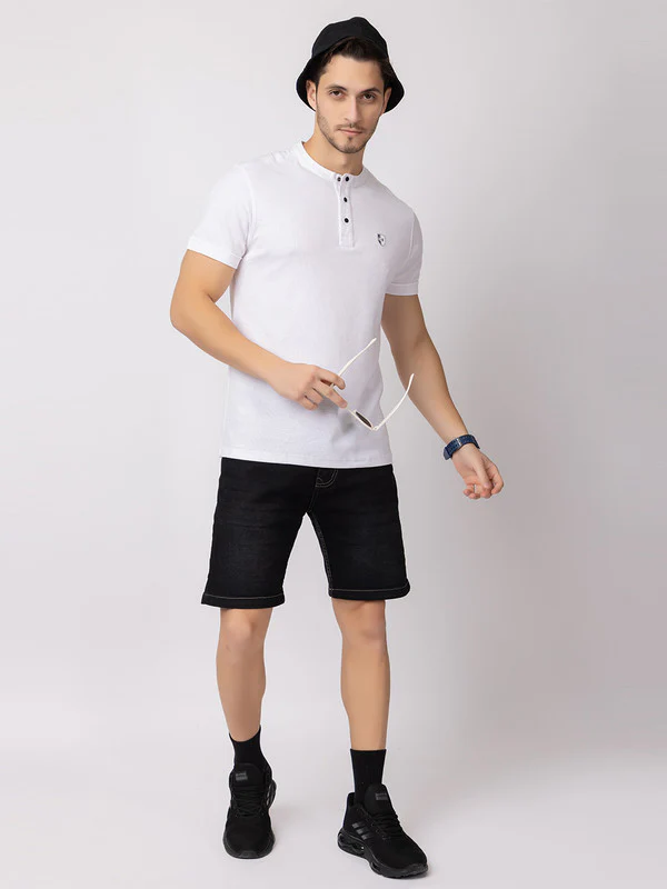 Men's Mandarin-collar T-shirt - Image 20