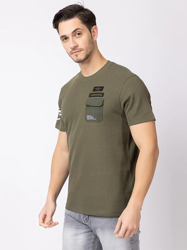 Men's Military Style Roundneck - Image 2