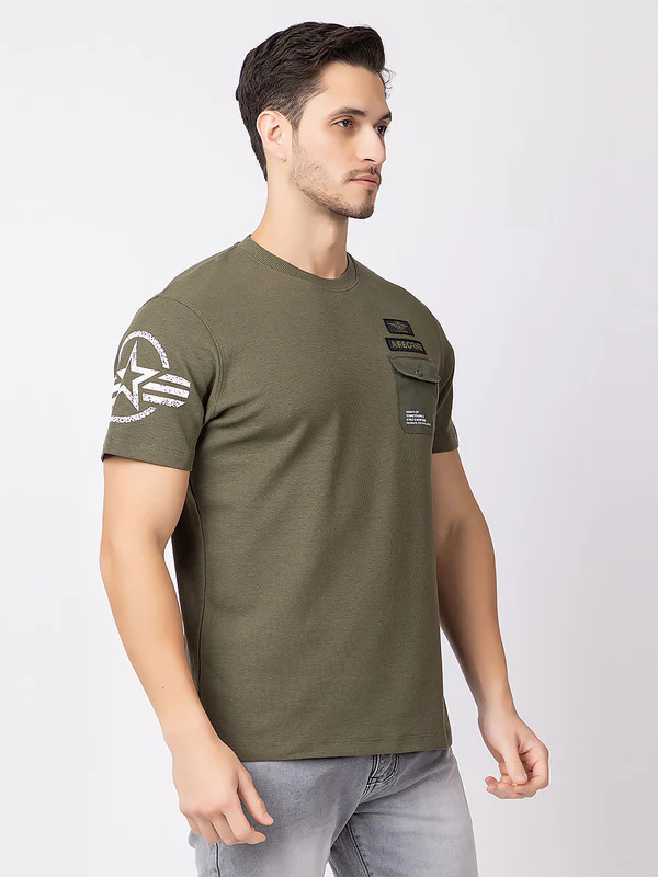 Men's Military Style Roundneck - Image 3