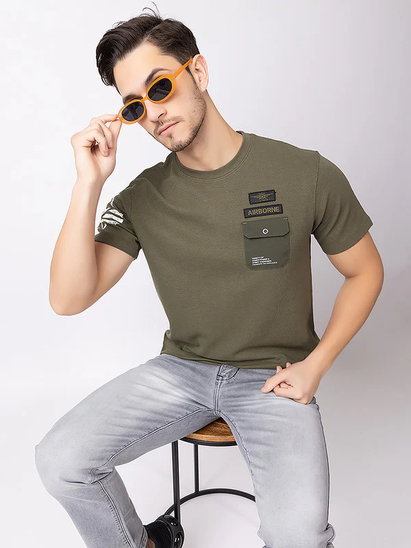 Men's Military Style Roundneck - Image 7